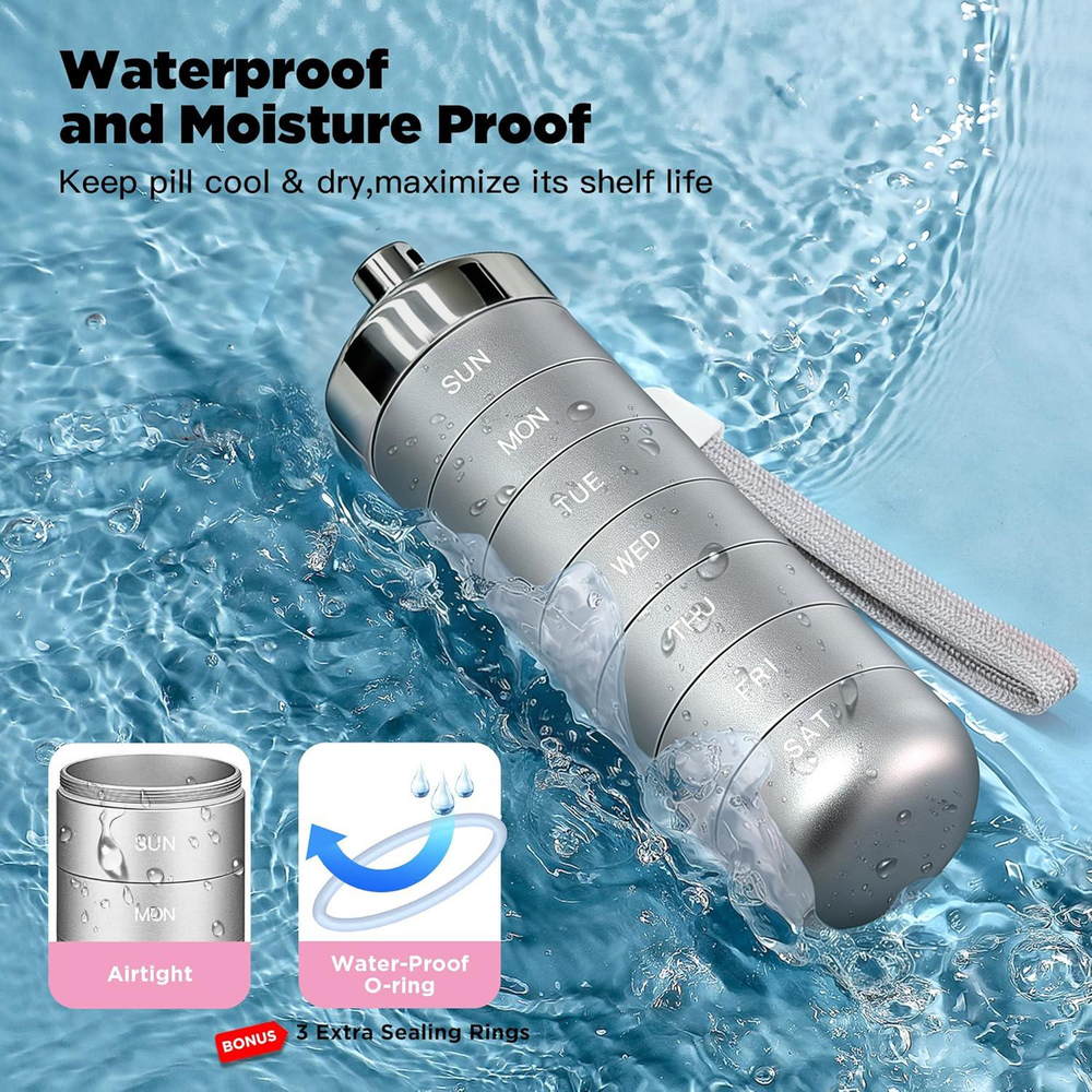 🚀 LIMITED OFFER 50% OFF – Shop Now! 🧳💊Metal Travel Pill Organizer